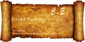 Czikó Evelin névjegykártya